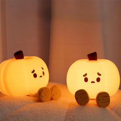 Simpatica zucca di Halloween luci notturne in morbido silicone