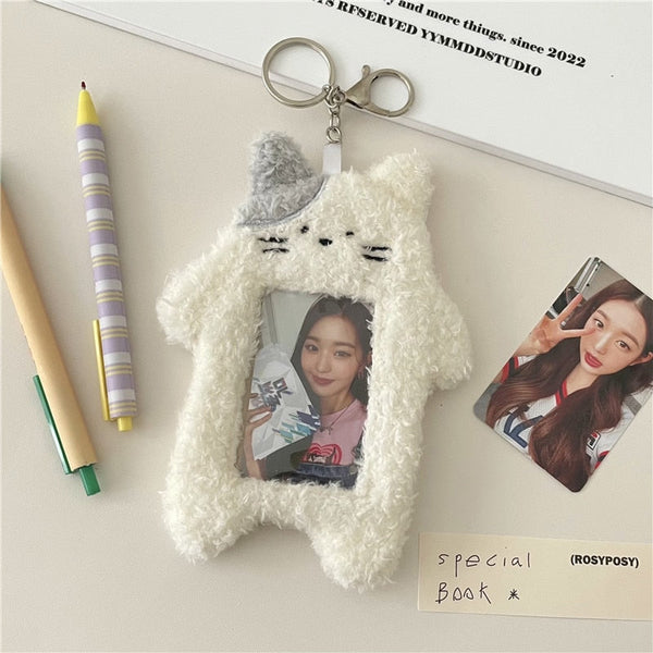 Kitty Bear Bunny Plush Kpop Photo Card Case