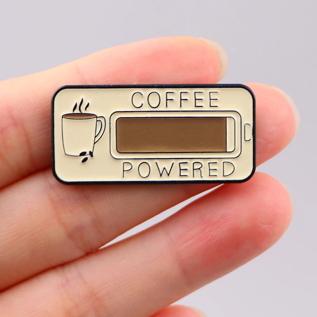 COFFEE Enamel Pins Custom Brooches For Women Lapel Badges Cartoon Jewelry Clothing Accessories Firends Gift Kawaii Side