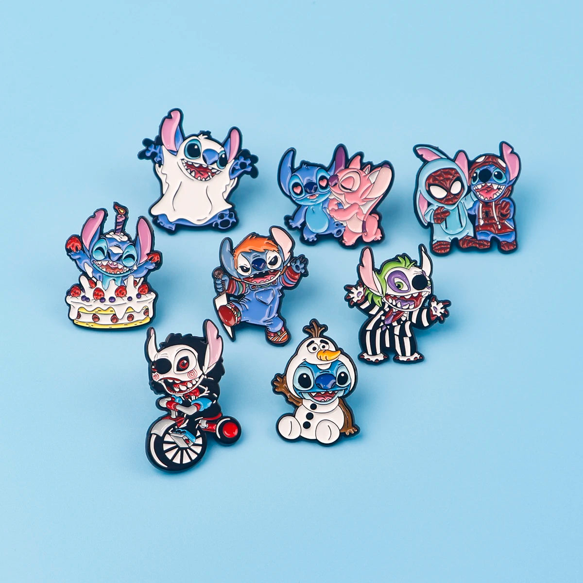 Stitch in Costume Enamel Pin Kawaii Side