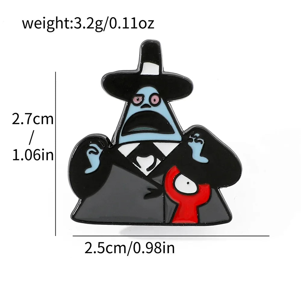 Nightmare Before Christmas Enamel Pin Cartoon Jack Sally Character Halloween Brooch for School Bags Apparel Accessories Jewelry Kawaii Side