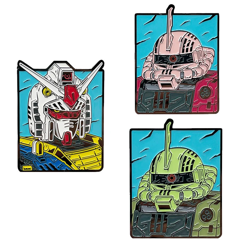 Asian Robots Enamel Pin