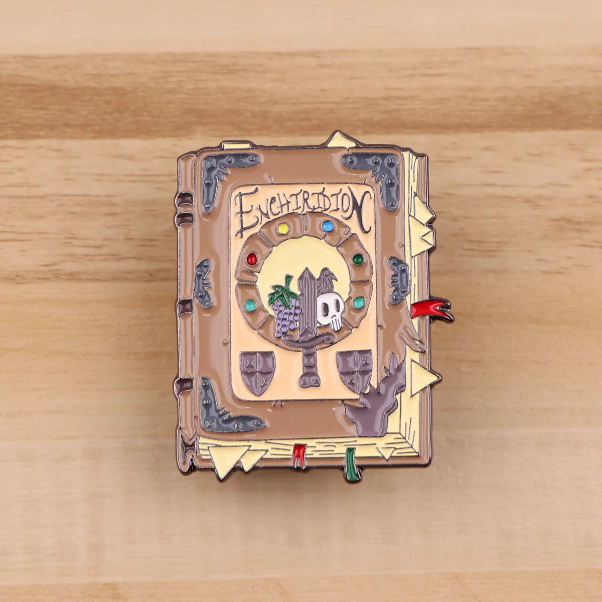 Mystical Book Enamel Pin Kawaii Side