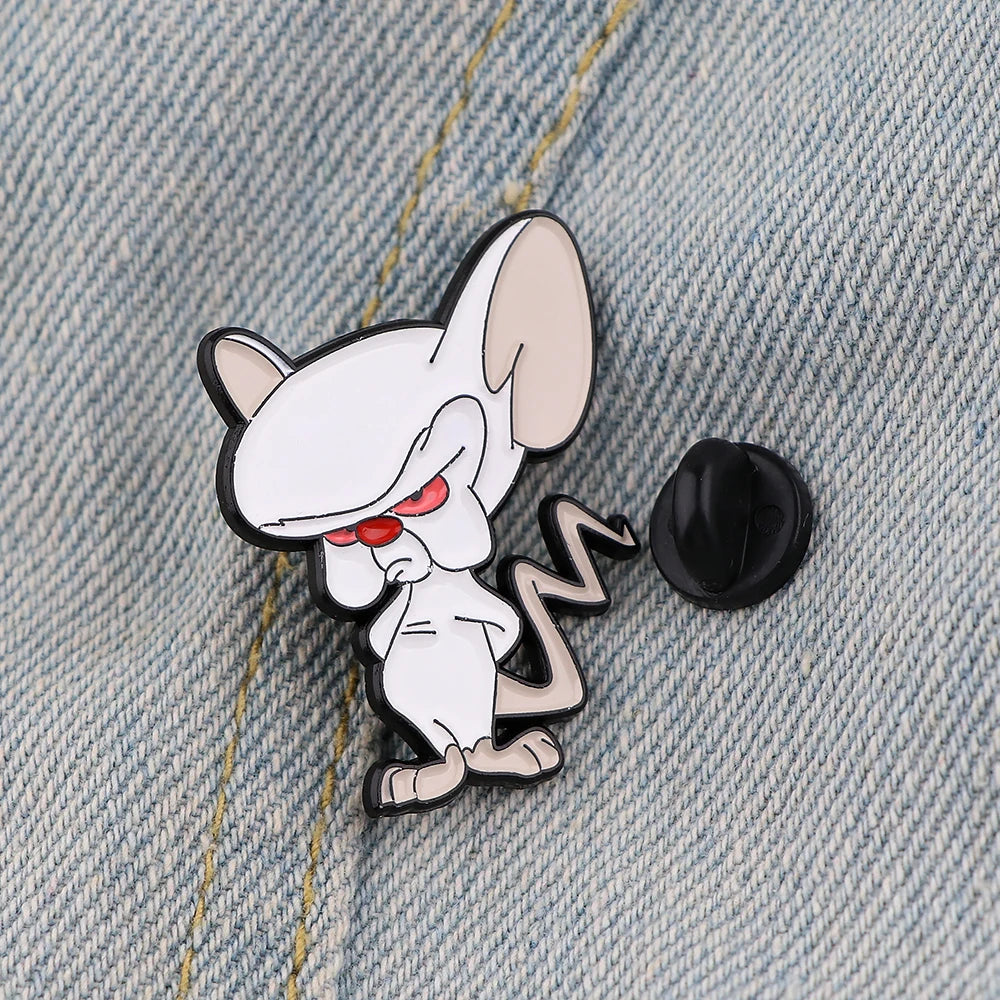 Funny Cartoon Enamel Pins Comedy Genius Madman Brooches Clothing Backpack Lapel Badges Fashion Jewelry Accessories Gifts Kawaii Side