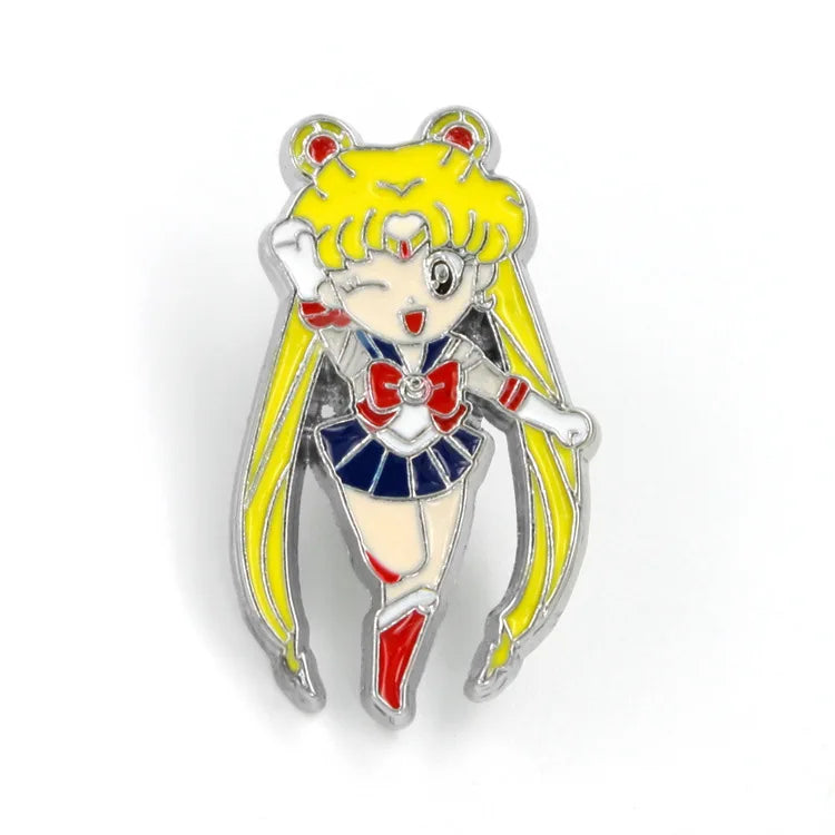 Kawaii Anime Girls Sailor Enamel Pin