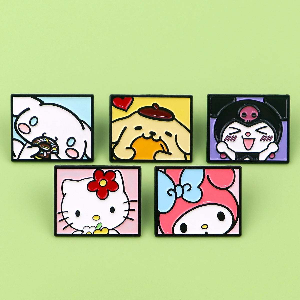 Cute Cartoon White Kitty Enamel Pin