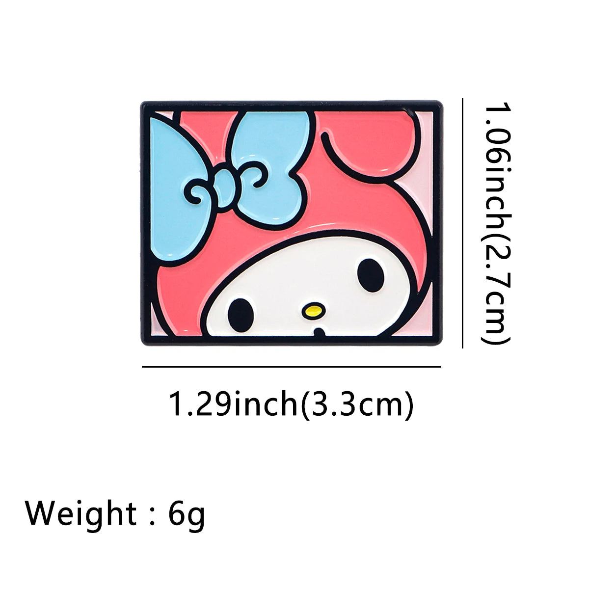 Cute Cartoon White Kitty Enamel Pin