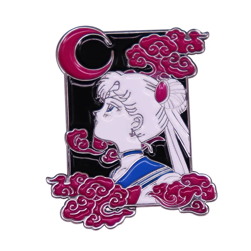 Cute Sailor Girls Anime Enamel Pin