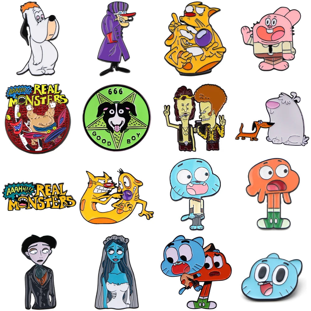 Cartoon Characters Enamel Pin