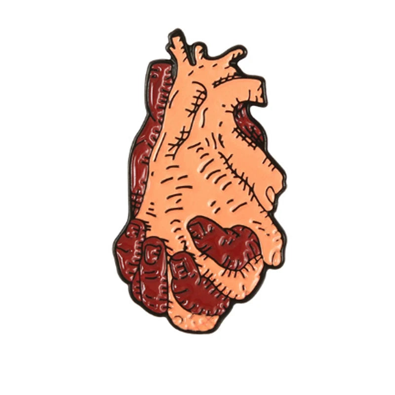 Art Heart Organs Enamel Pin