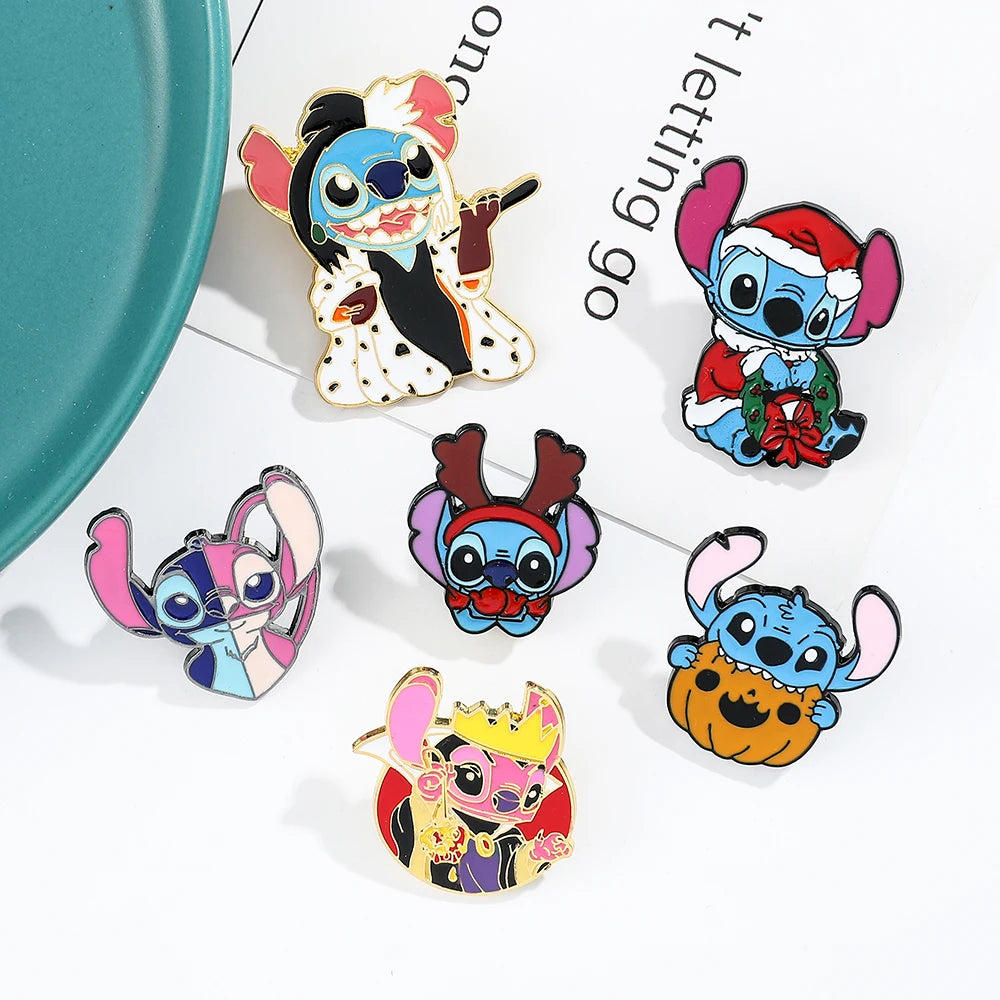 Stitch in Costume II Enamel Pin Kawaii Side