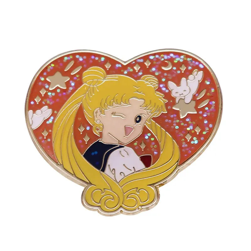 Cute Sailor Girls Anime Enamel Pin