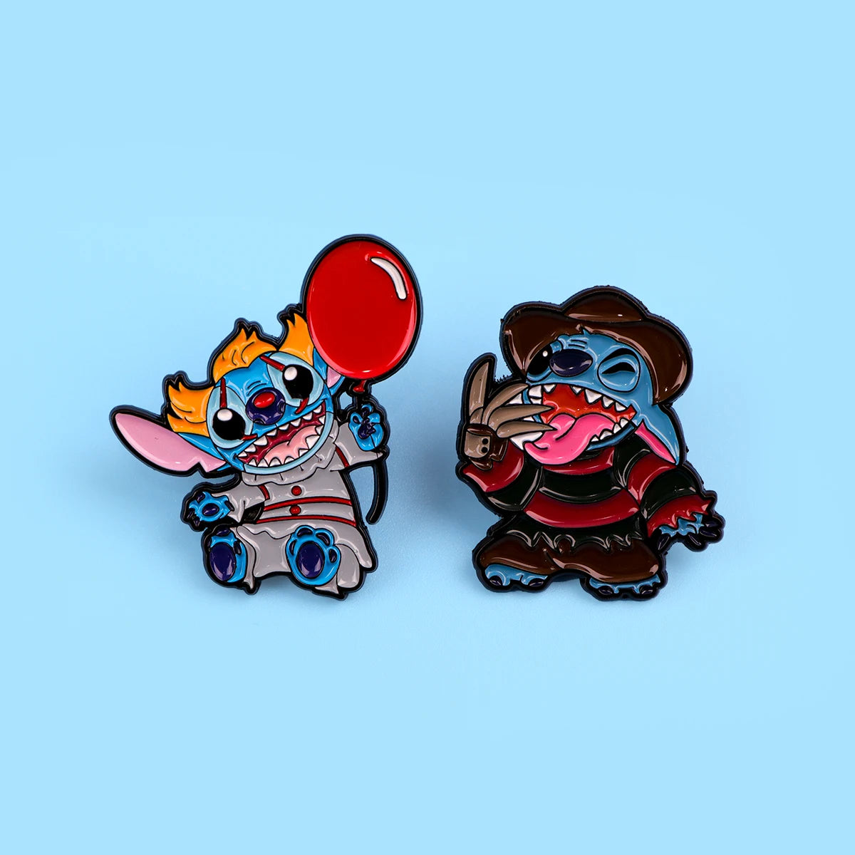 Stitch in Costume Enamel Pin Kawaii Side