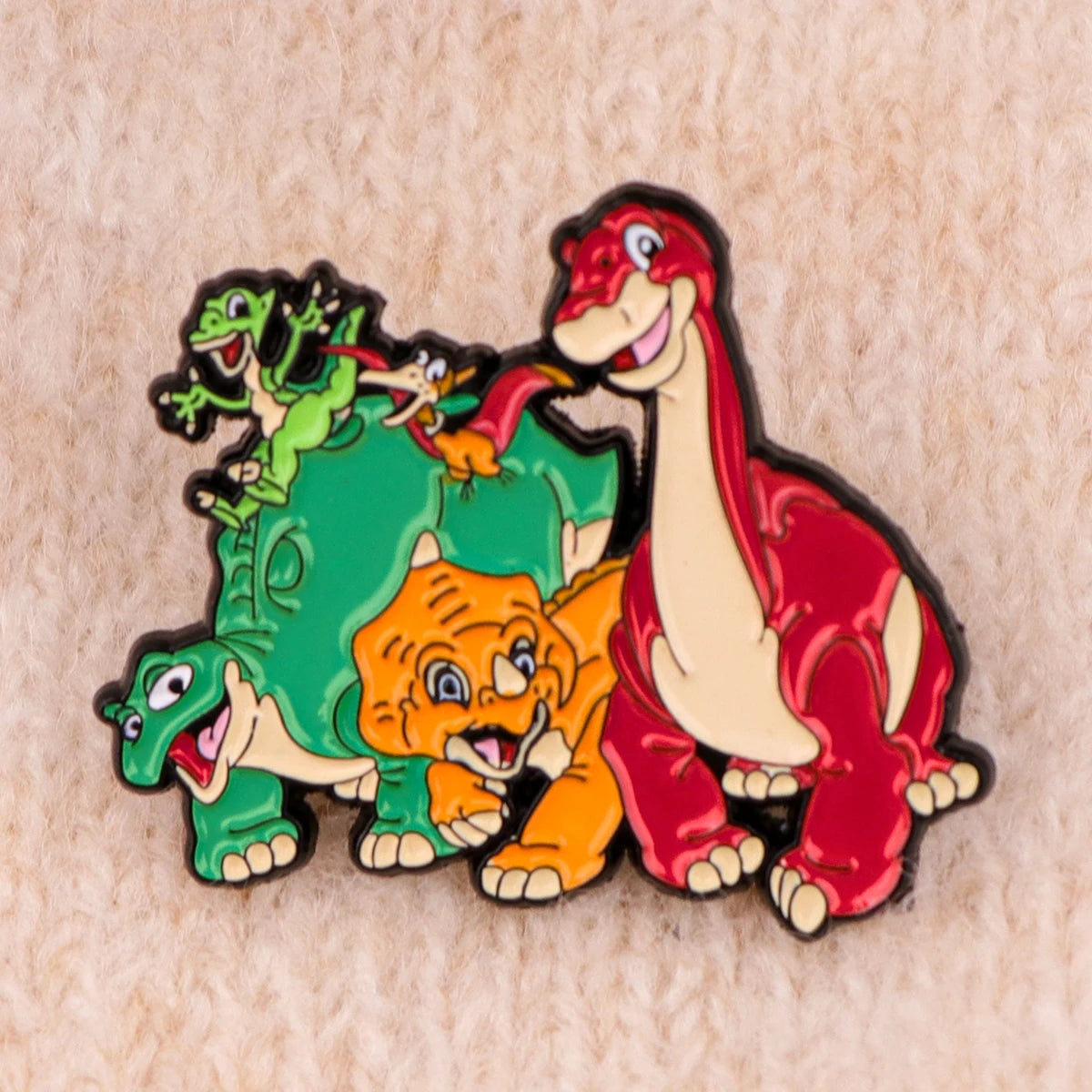 Anime Movie Enamel Pin Cute Dinosaur Brooch Pines Lapel Pins Badge on Backpack Clothes Accessories Animal Jewelry Kids Gift Kawaii Side