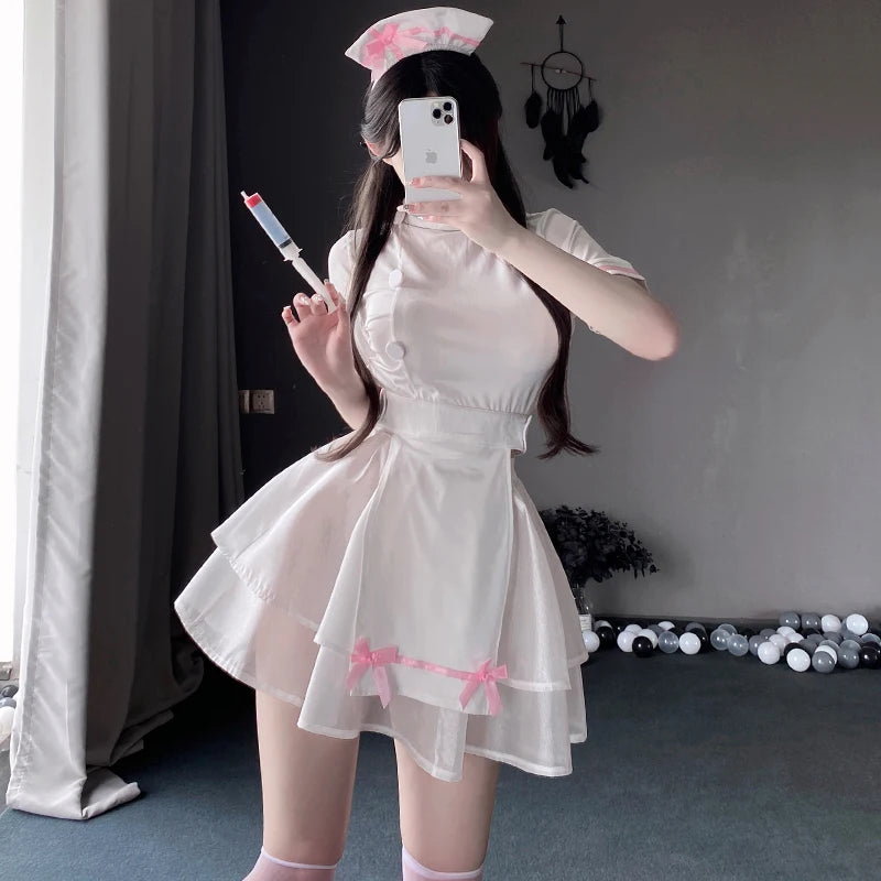 Sexy Nurse Lingerie Costume Kawaii Side