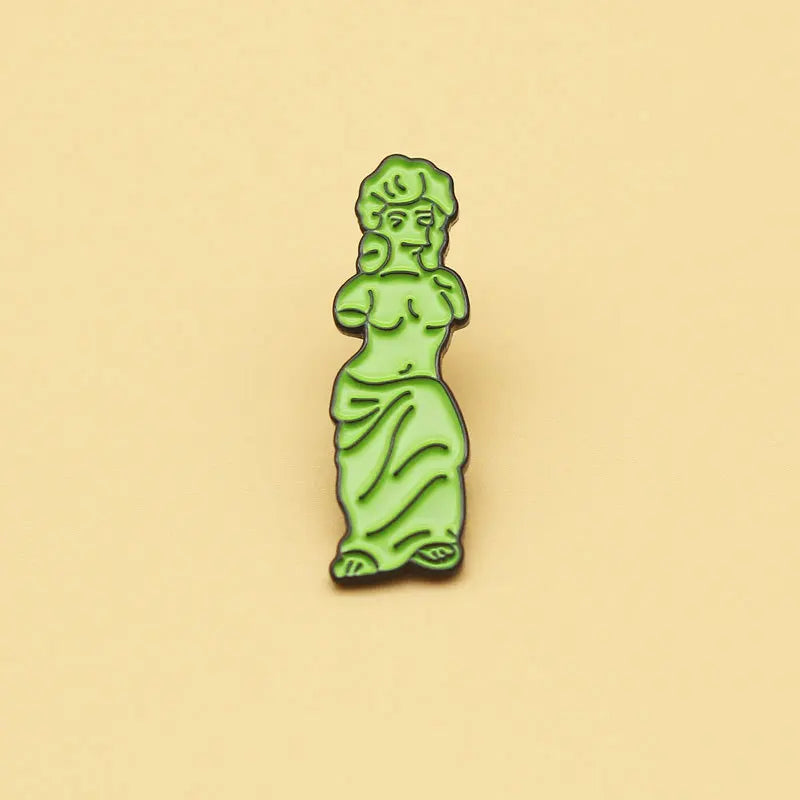 The Goddess Venus With A Broken Arm Enamel Lapel Pin Collect Badge Cute Children Gift Jewelry Adorn Backpack Hat Collar Brooches Kawaii Side