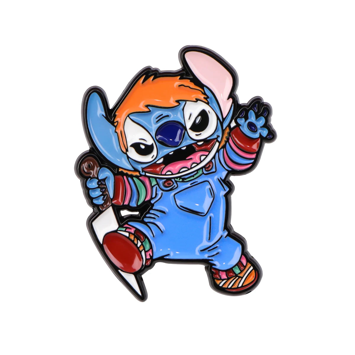 Stitch in Costume Enamel Pin Kawaii Side