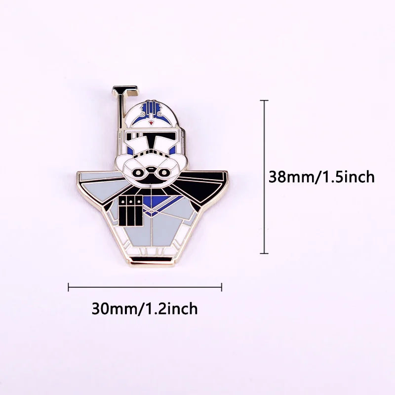 Sci-fi Movie Character Enamel Pin Space Badge Brooch Jewelry Backpack Decorative Accessories Kawaii Side