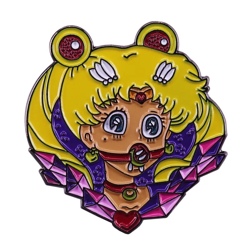 Cute Sailor Girls Anime Enamel Pin