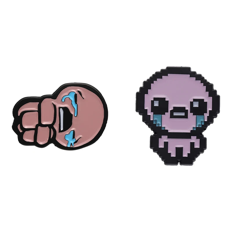 The Binding of Isaac Enamel Pins Custom Brooches Anime Games Lapel Badges Cartoon Jewelry Gift for Kids Friends Kawaii Side