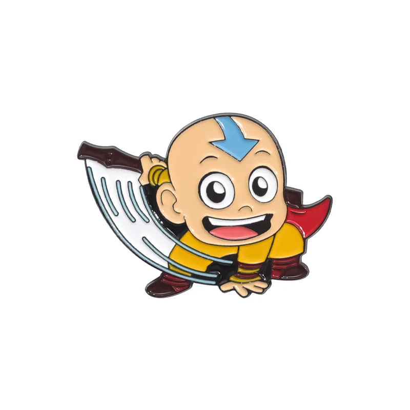 Creative Anime Enamel Pins The Last Airbender Cartoon Brooch Badge Cute Backpack Pin Metal for Kids Jewelry Decoration Gifts Kawaii Side