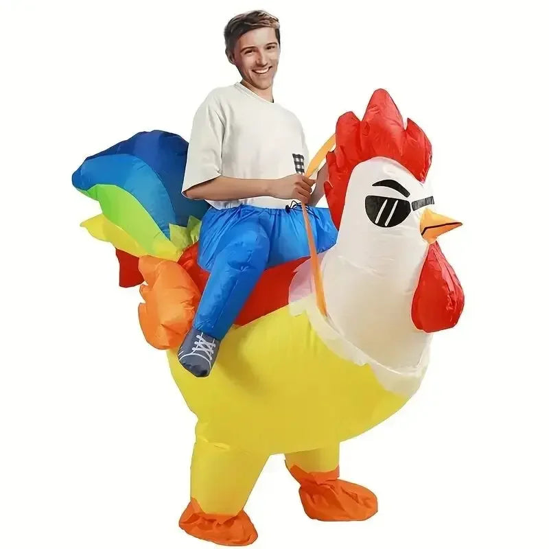 Giant Inflatable Chicken Halloween Costume Kawaii Side