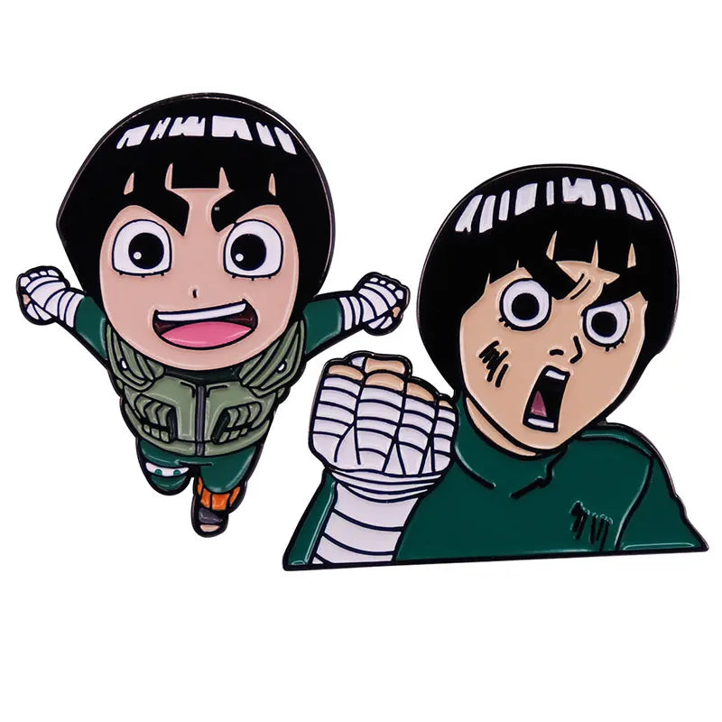 Rock Lee Enamel Pin Kawaii Side