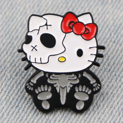 Kawaii Halloween Kat Emaille Pin