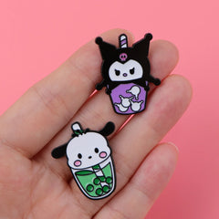 Cute Bubble Tea Enamel Pin Set