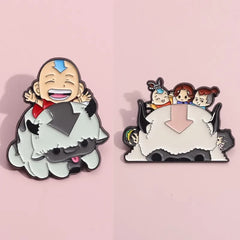 Aang en Appa emaille pin