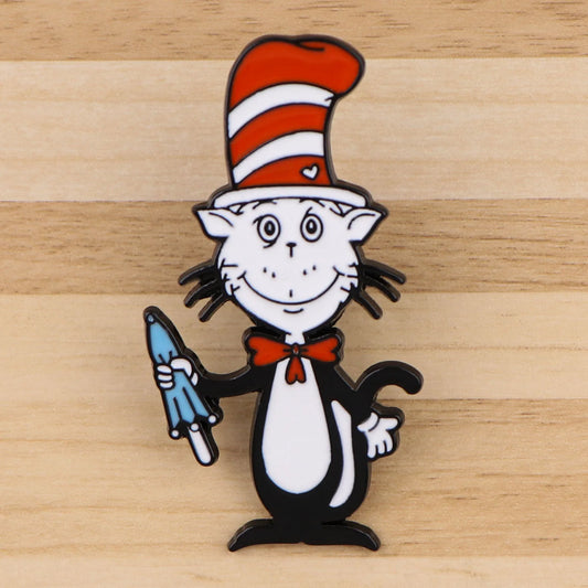 The Cat in the Hat Enamel Pin