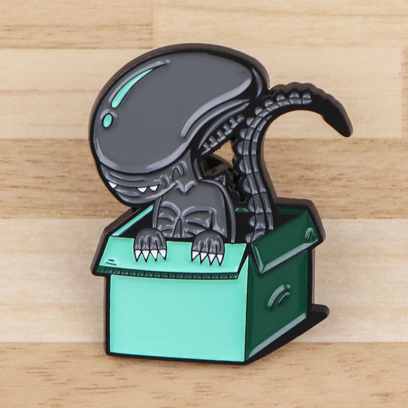 Alien Enamel Pin Kawaii Side