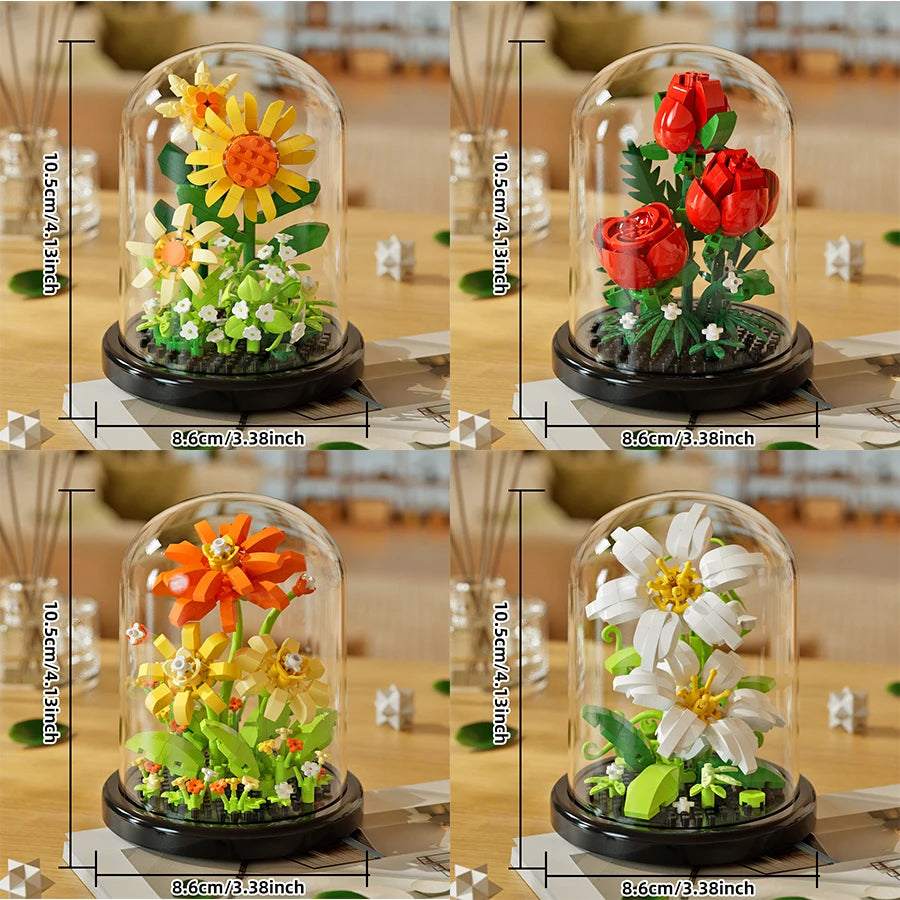 Cute Flowers Building Blocks