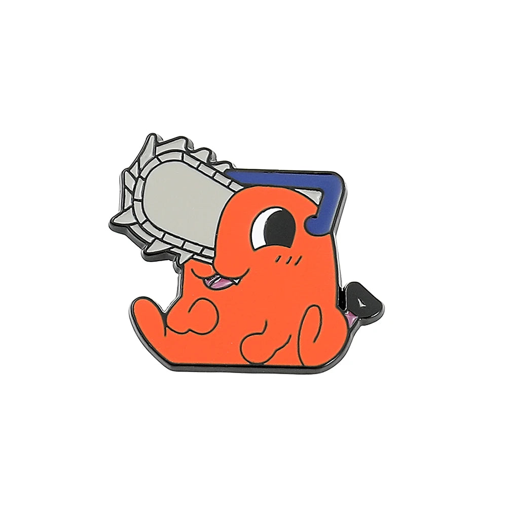 Chainsaw Man Anime Figure Denji Pochita Cute Fashion Brooch Enamel Pin Badge for Kid Girl Friends Jewelry Accessories Gift Kawaii Side