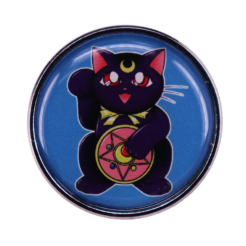 Cute Sailor Girls Anime Enamel Pin