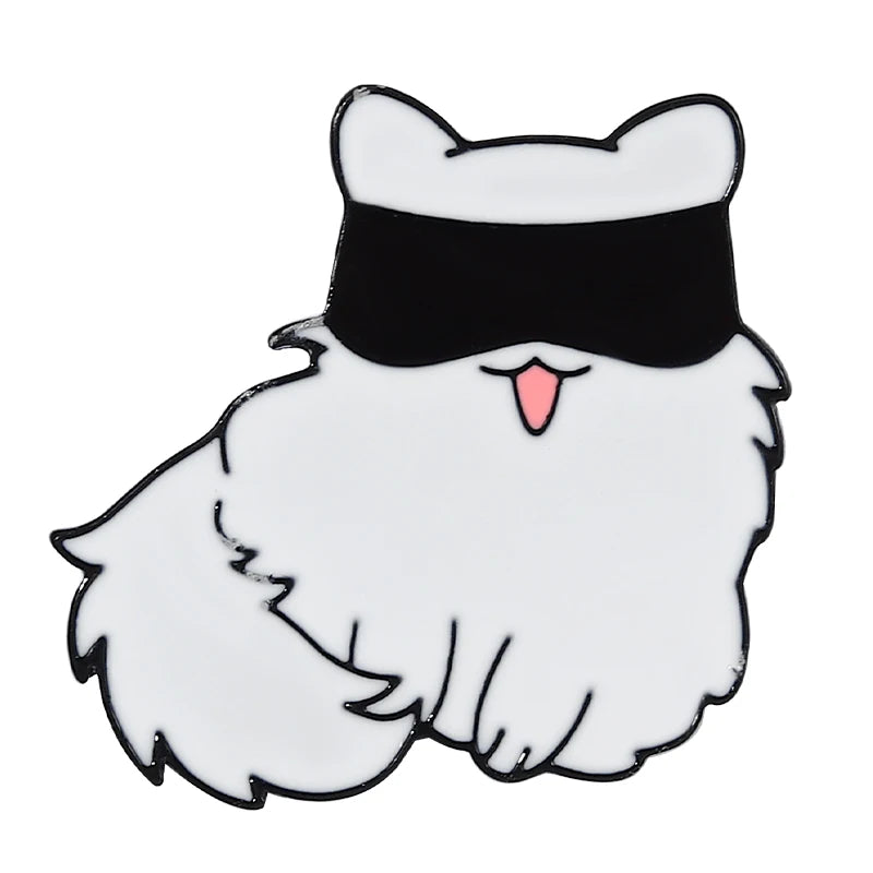 Kawaii White Cat Sorcerer Enamel Pin