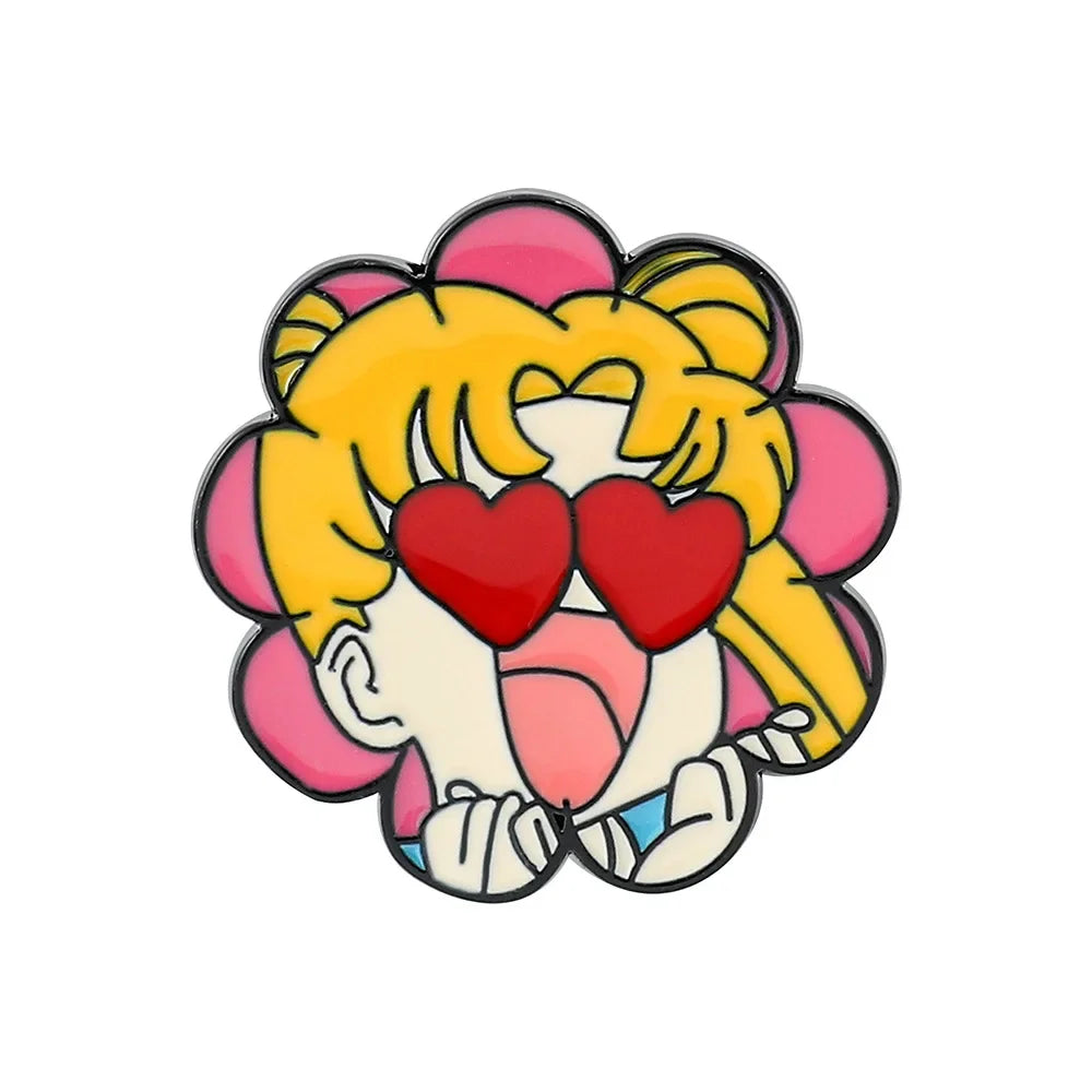 Kawaii Anime Girls Enamel Pin