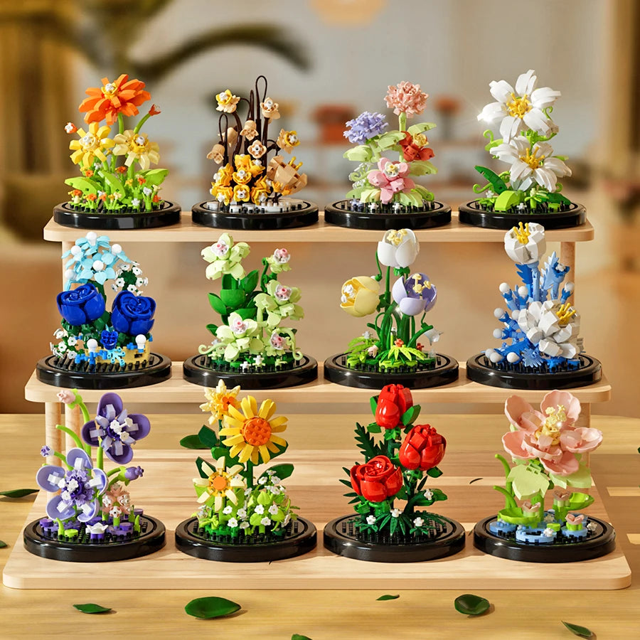 Cute Flowers Building Blocks