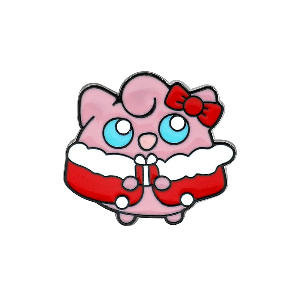 Kawaii Poke Christmas Enamel Pin Kawaii Side