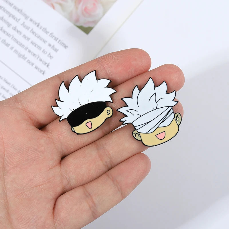 Kawaii White Cat Sorcerer Enamel Pin