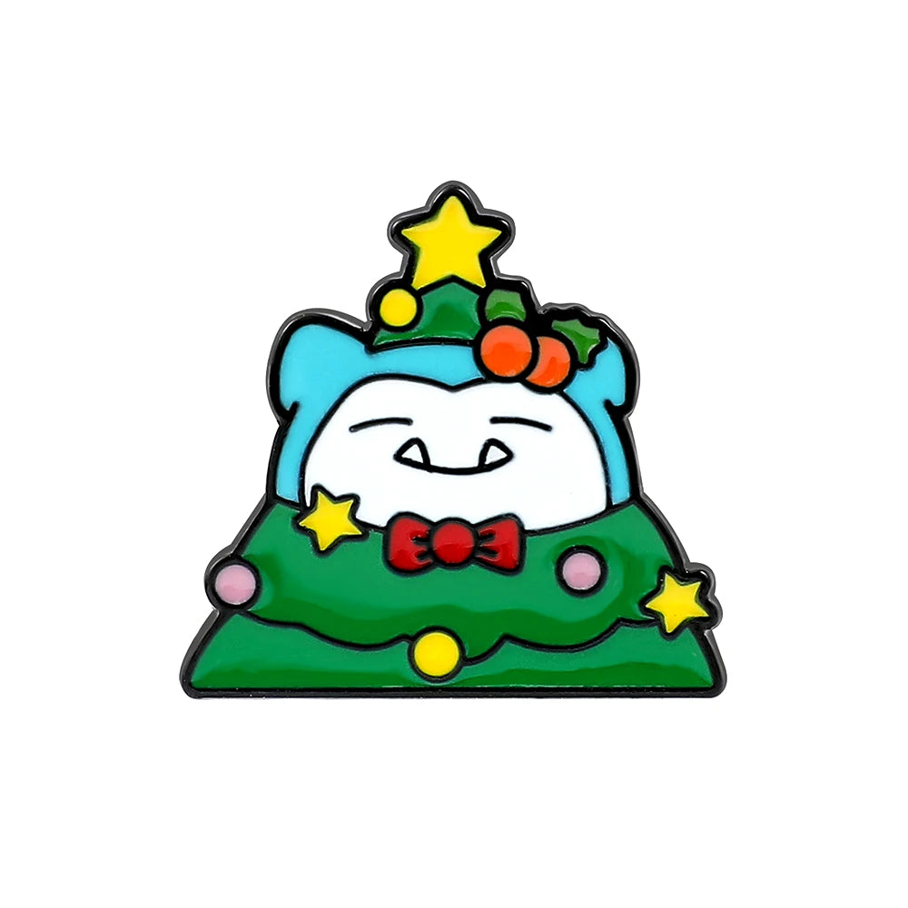 Kawaii Poke Christmas Enamel Pin Kawaii Side