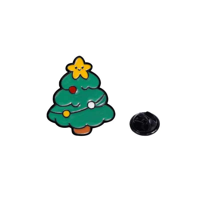 Cute Christmas Enamel Pin Kawaii Side