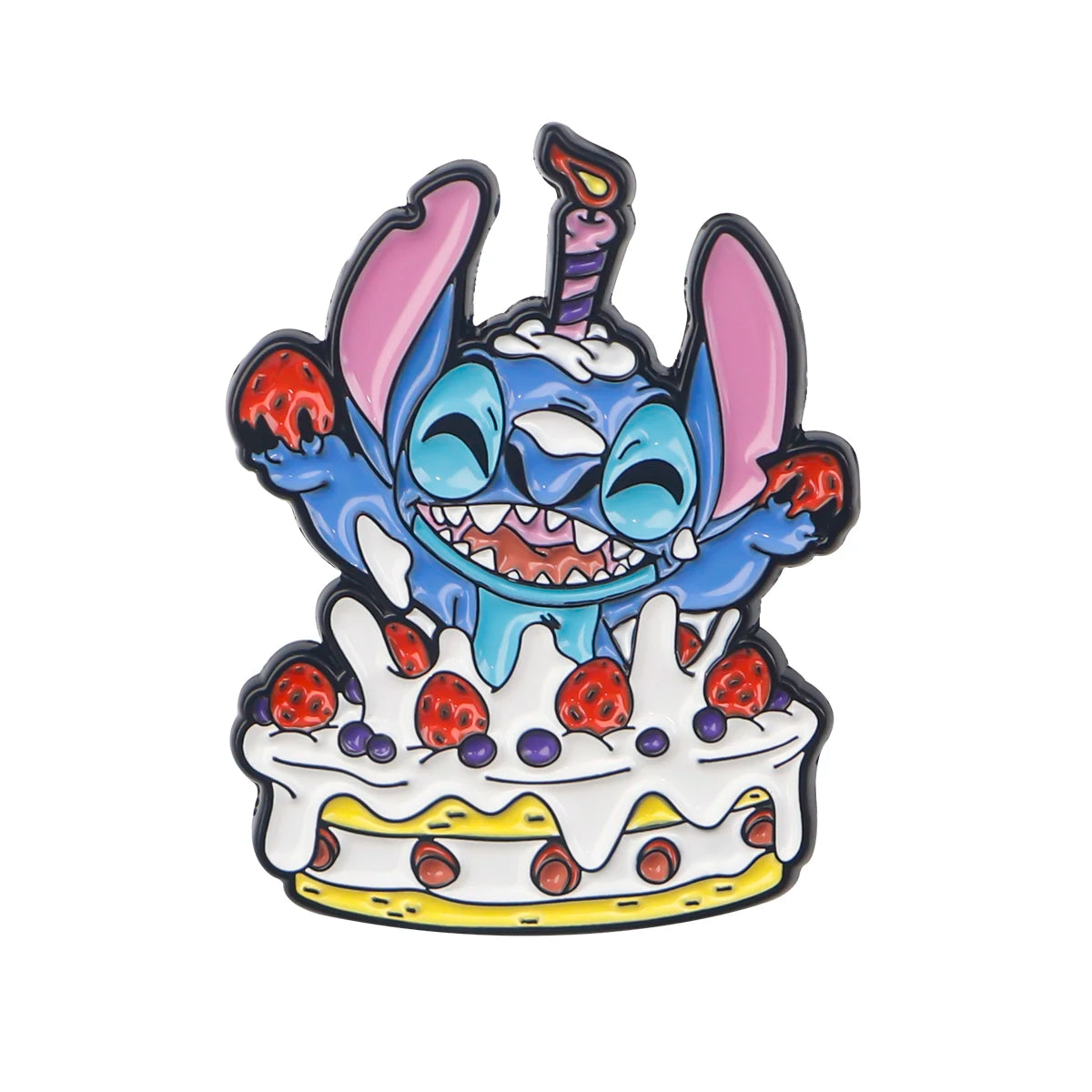 Stitch in Costume Enamel Pin Kawaii Side