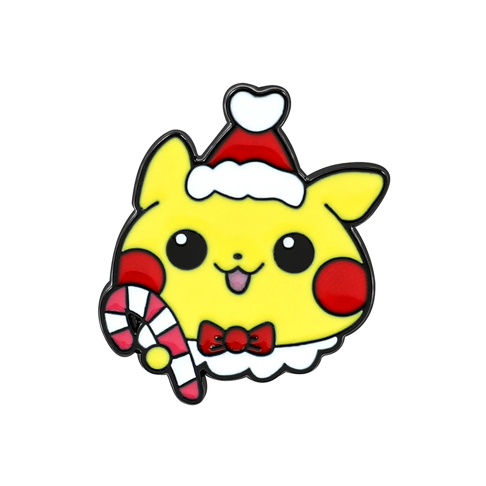 Kawaii Poke Christmas Enamel Pin Kawaii Side