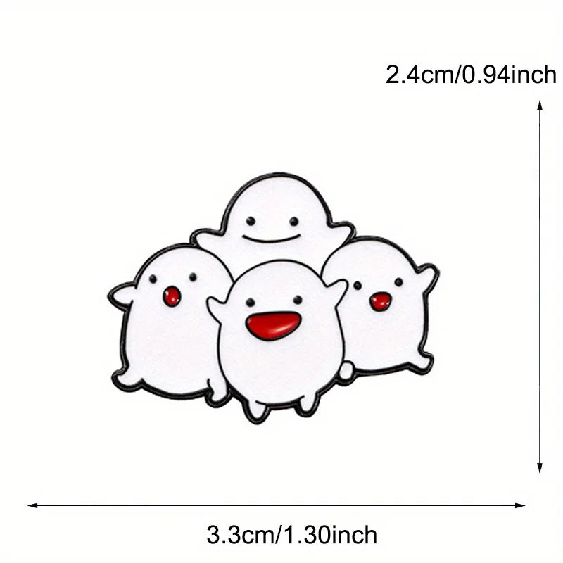 Fun White Ghost Enamel Pin