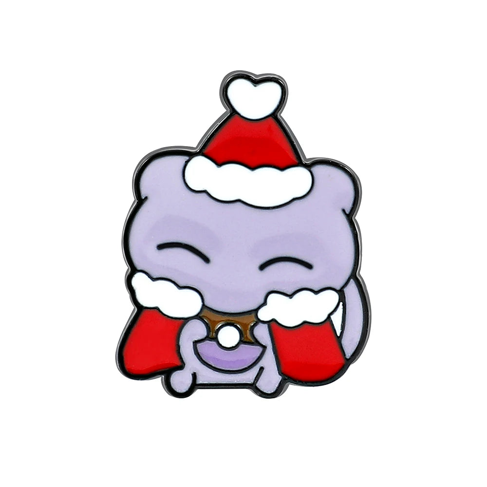 Kawaii Poke Christmas Enamel Pin Kawaii Side