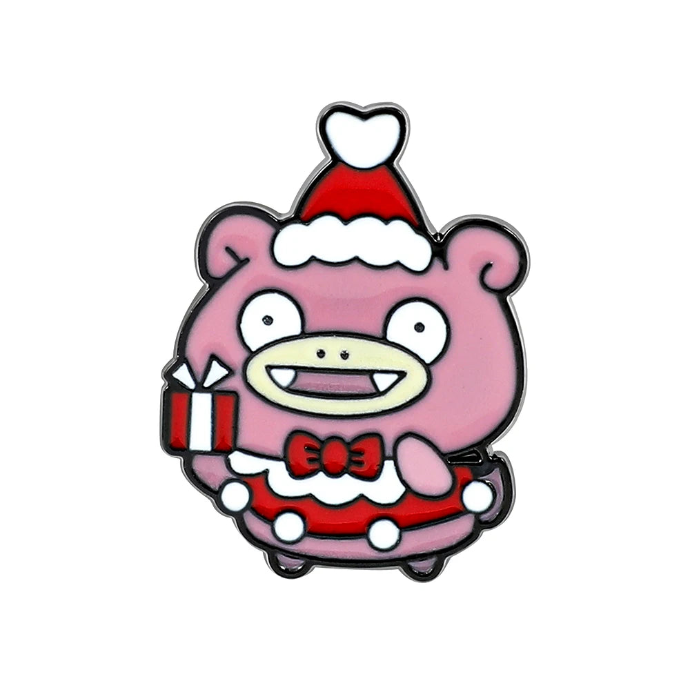 Kawaii Poke Christmas Enamel Pin Kawaii Side