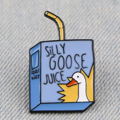 Pin de esmalte de jugo de ganso tonto