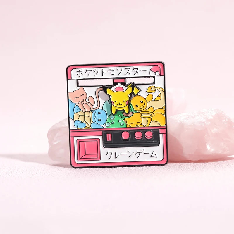 Poke Game Enamel Pin Kawaii Side