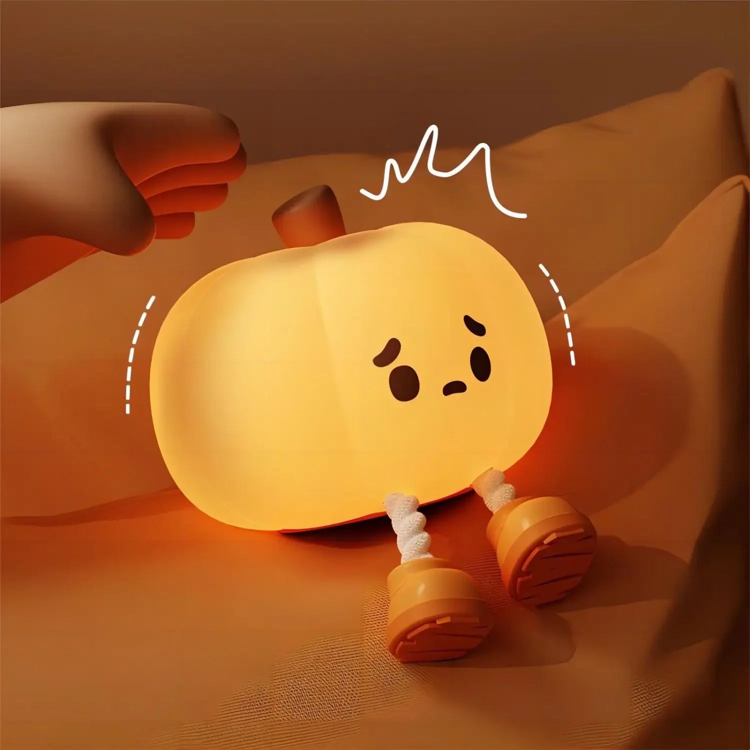 Cute Pumpkin Halloween Night Lights Soft Silicone